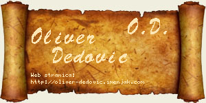 Oliver Dedović vizit kartica